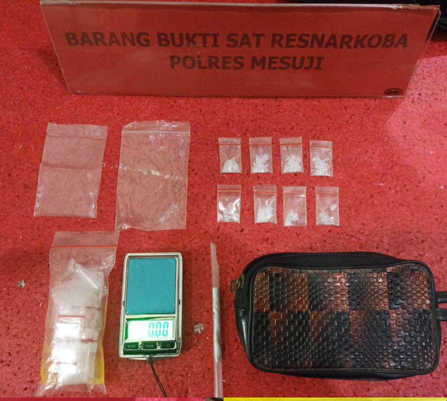 Tangkap Pengedar Narkoba, Polres Mesuji Sita 8 Paket Sabu Siap Edar