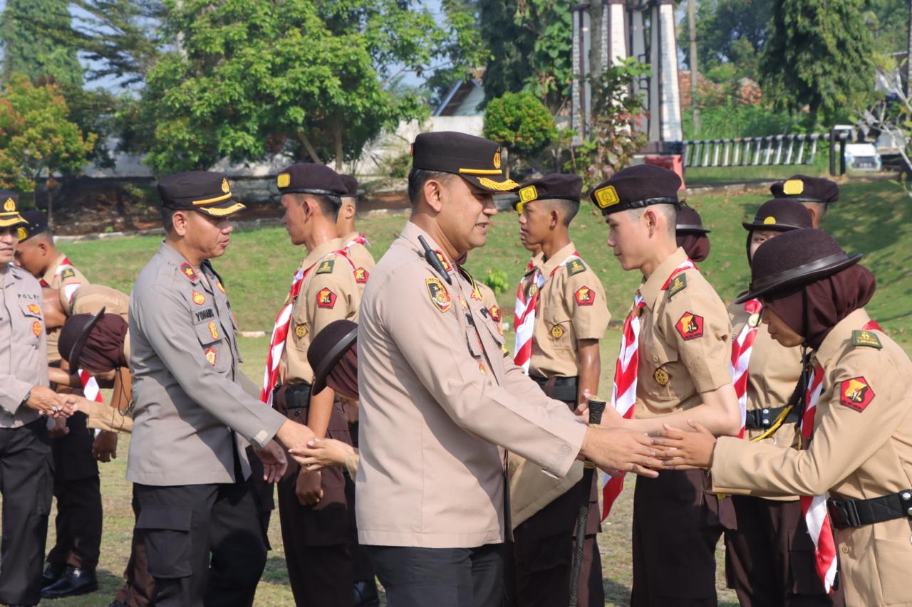 Kapolres Lampura Lepas Kontingen Saka Bhayangkara Ikuti Lokabhara, Begini Pesannya