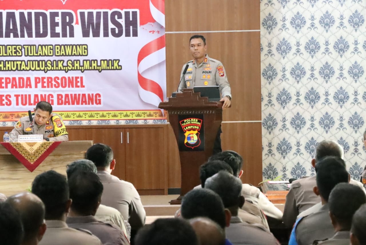 Kapolres Tulang Bawang AKBP James H Hutajulu Minta Personel Terima Kritikan di Dunia Maya