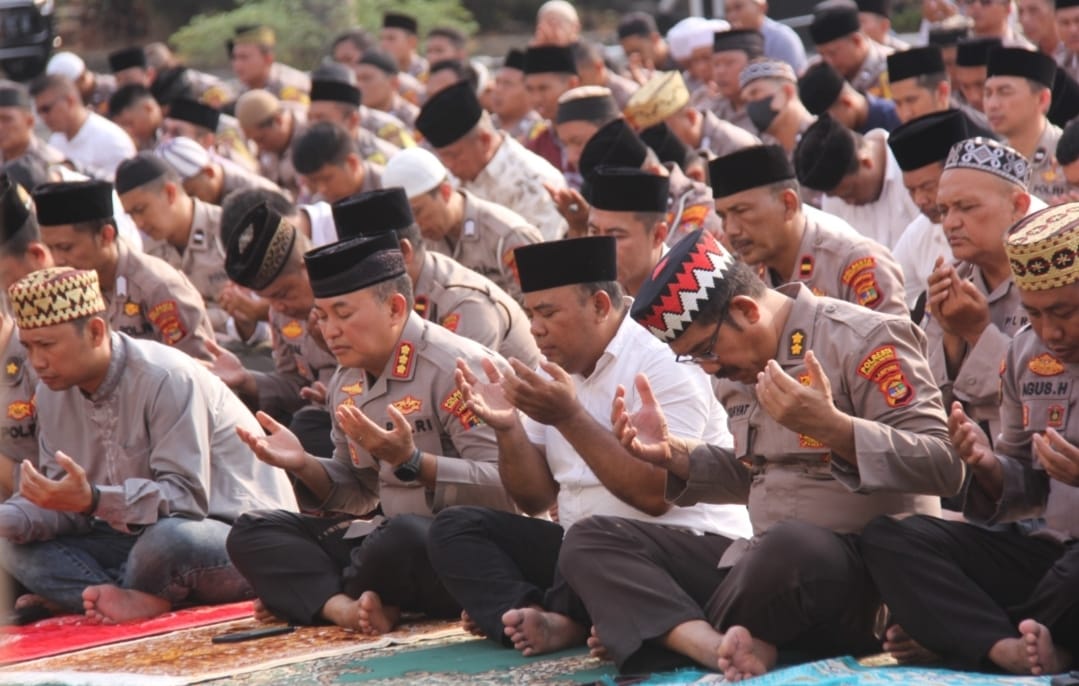 Minta Turun Hujan, Polresta Bandar Lampung Salat Istisqa dan Doa Bersama