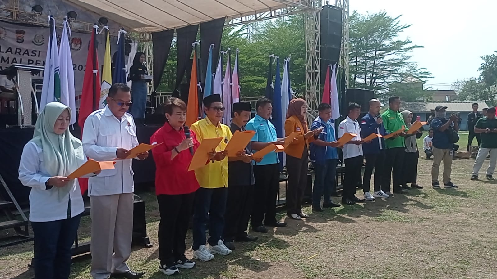 Jelang Pemilu, Bawaslu Mesuji Gelar Deklarasi Damai, Ternyata Ini Tujuannya