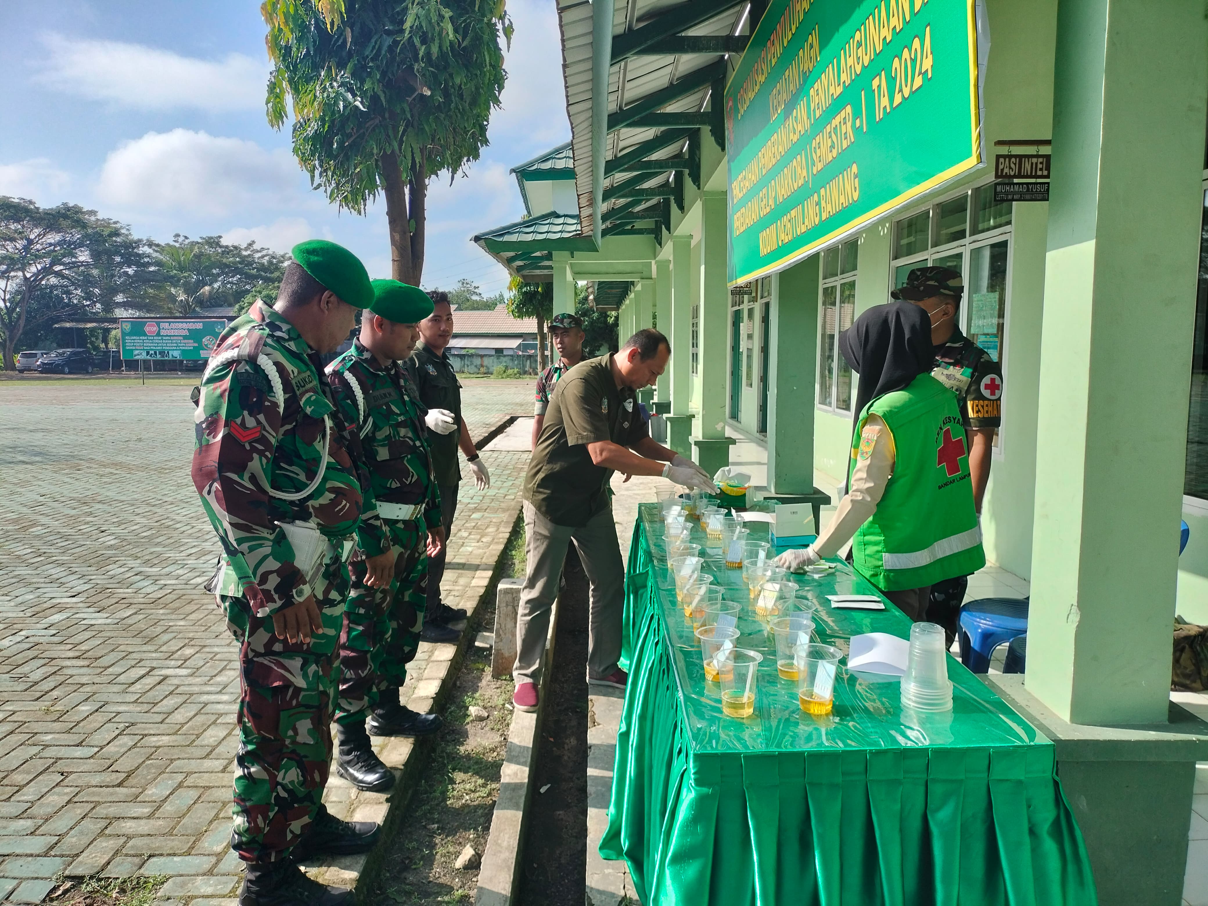 Gelar Giat P4GN, Kodim Tulang Bawang Tes Urine Anggota, Ini Hasilnya