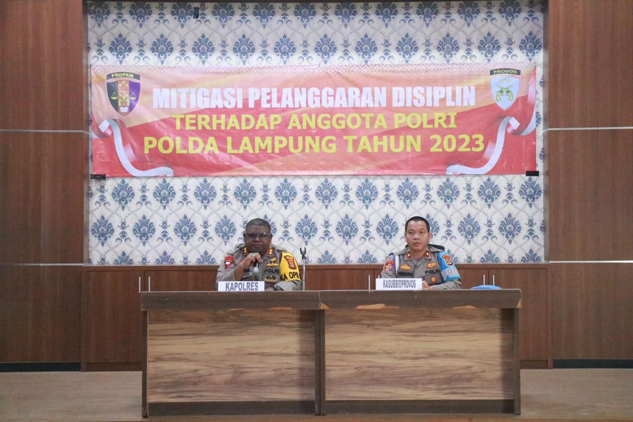 Propam Polda Lampung Ingatkan Anggota Polres Tulang Bawang Tidak Boleh Bekingi Pengedar dan Pemakai Narkoba