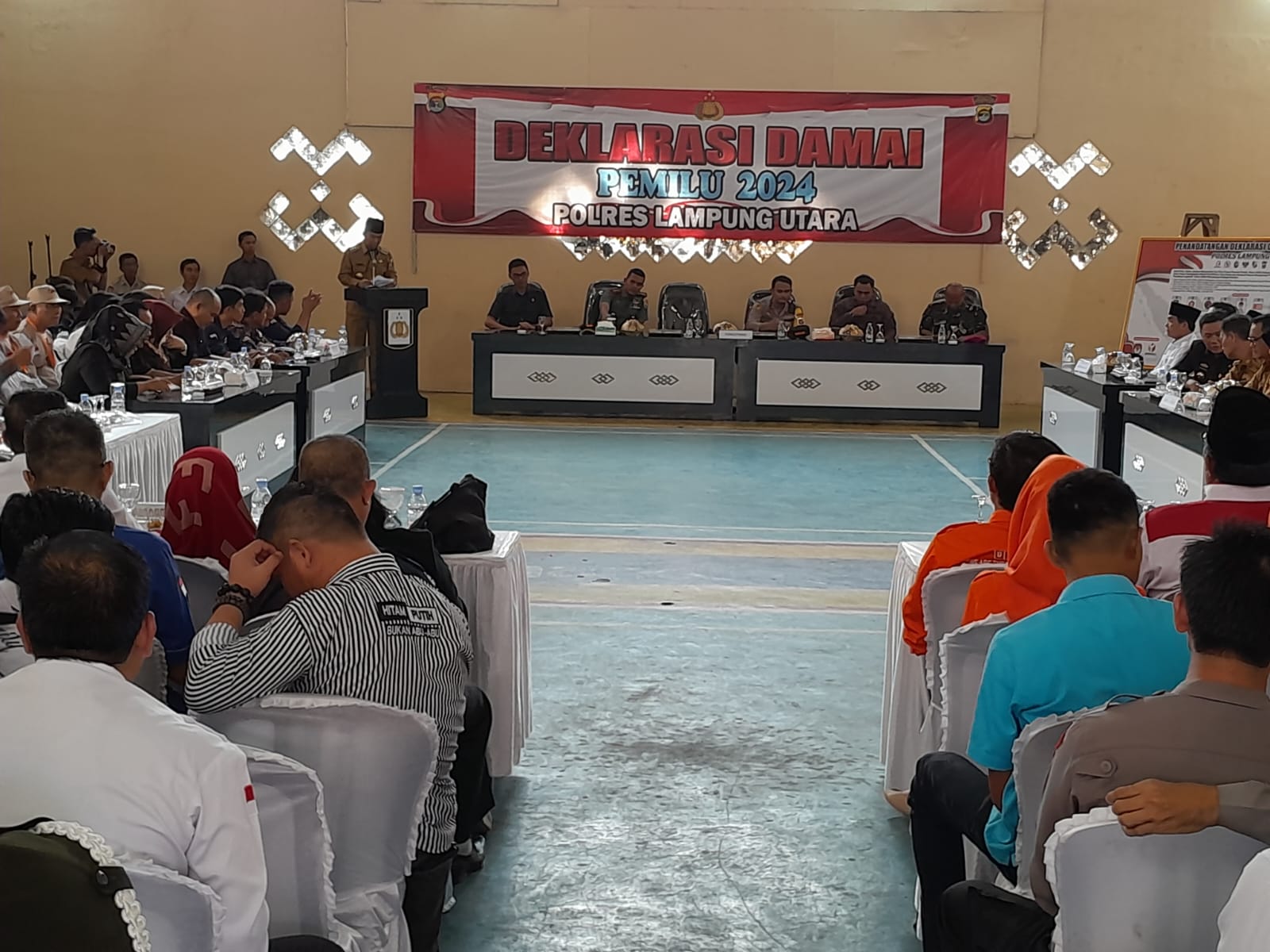 Polres Lampung Utara Gelar Deklarasi Damai Pemilu 2024, Ini Harapan Kapolres