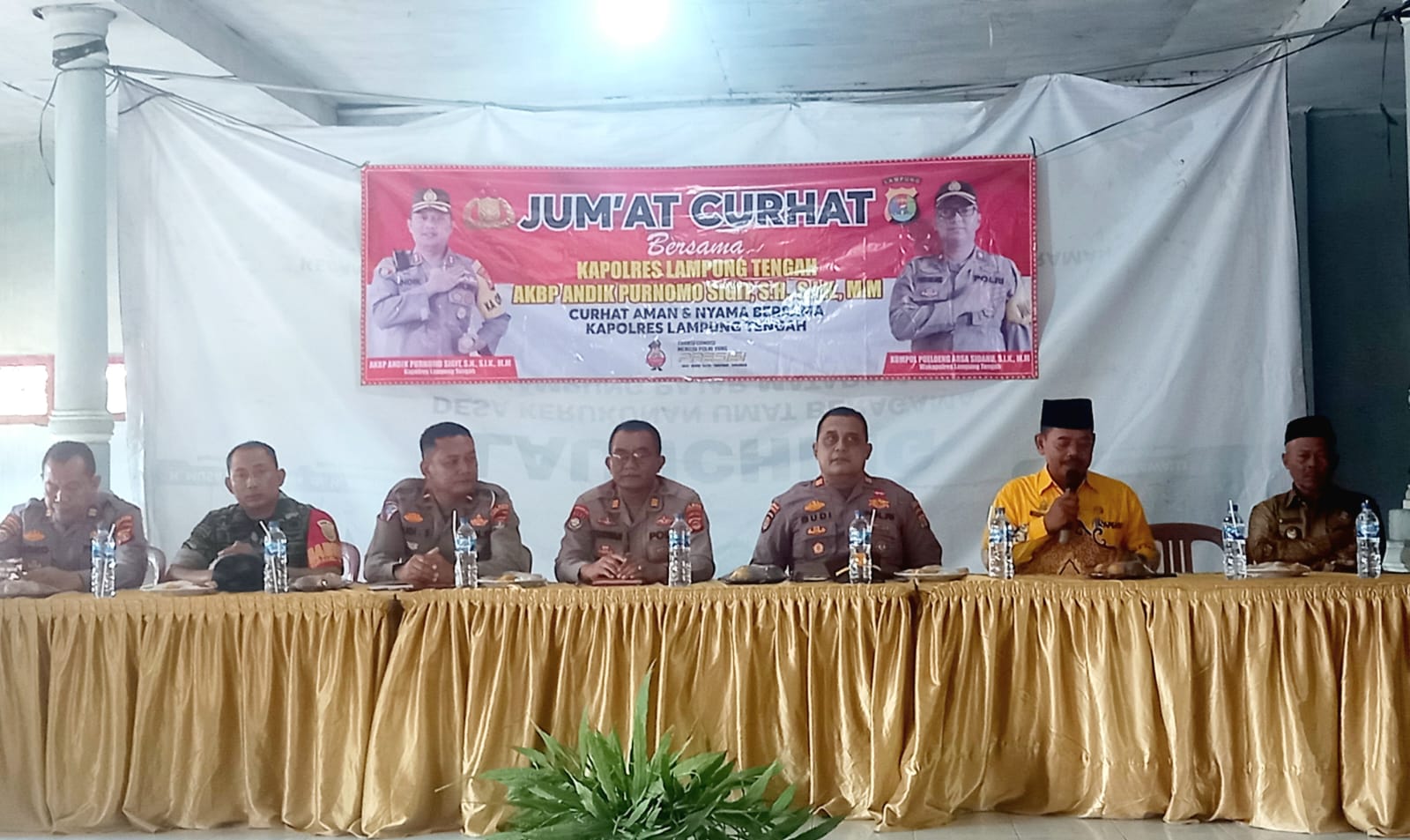 Jumat Curhat di Seputih Mataram, Polres Lampung Tengah Ingatkan Warga Tidak Mudah Terprovokasi