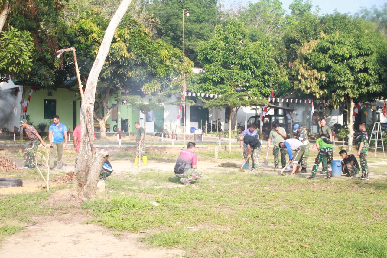 Sambut HUT RI ke 78, Begini Potret Gotong Royong Ala Kodim Tulang Bawang