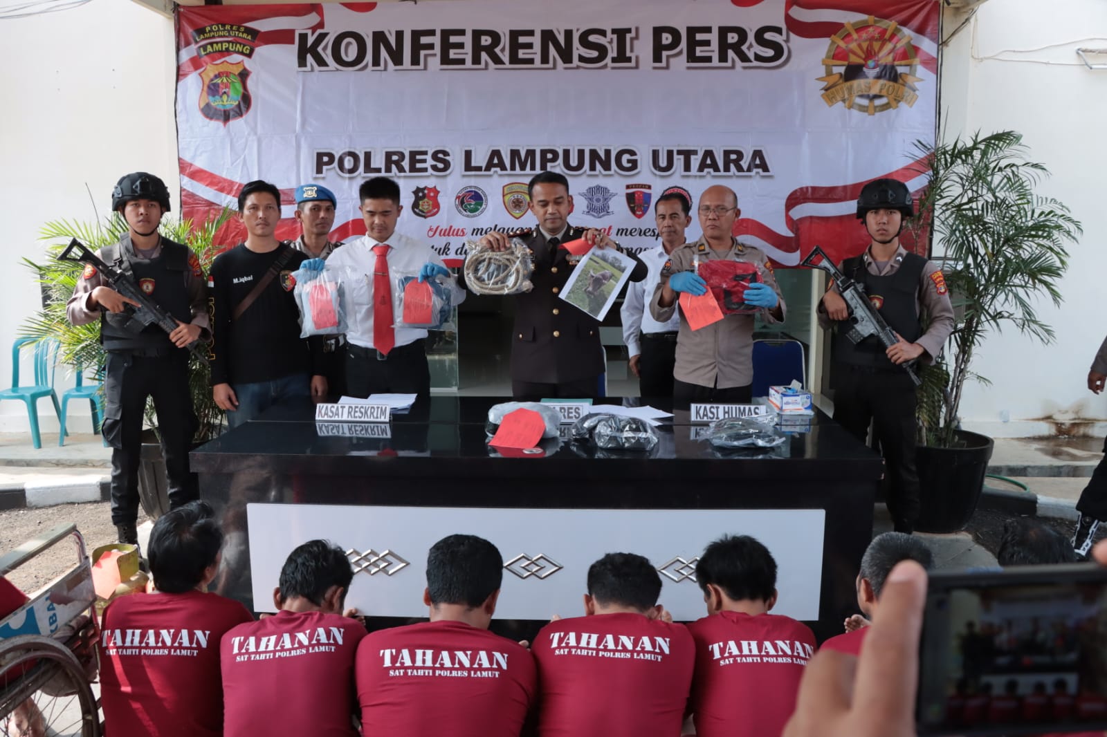 Polres Lampung Utara Rilis 9 Hasil Ungkap Kasus Kejahatan Pada Hari Kemerdekaan, Satu Pelaku di Tembak