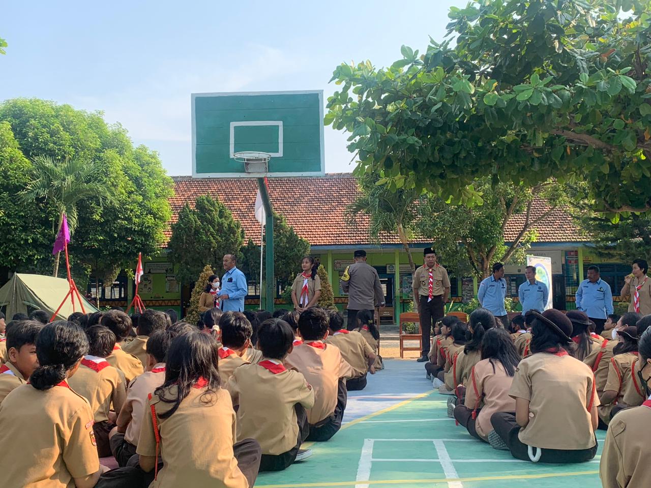 Wejangan Pak Lurah Bandar Jaya Barat Lampung Tengah Saat Hari Pramuka, Katanya Harus Giat Belajar dan.. 