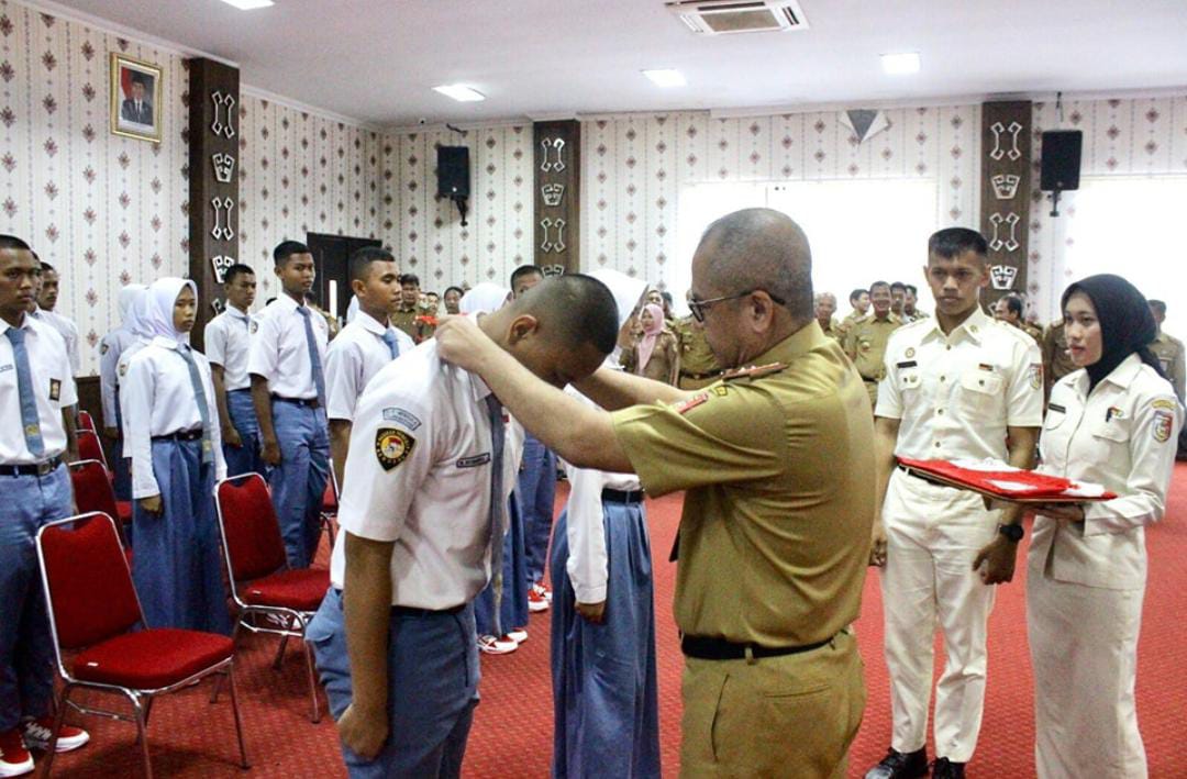 Sekda Tulang Bawang Lantik 33 Orang Calon Paskibraka Terpilih, Diminta Segera Adaptasi