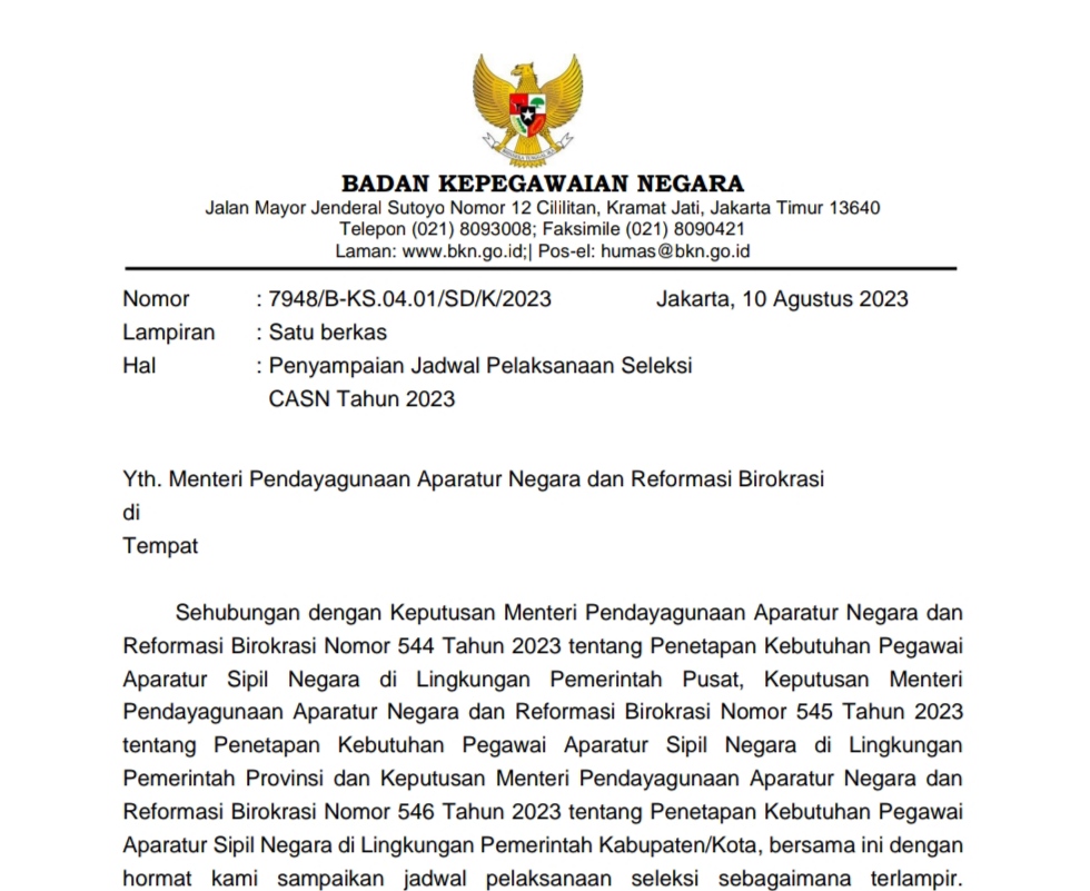 Jadwal Rekrutmen CPNS dan PPPK Beredar Luas, Begini Kata BKD Lampung Soal Kebenarannya