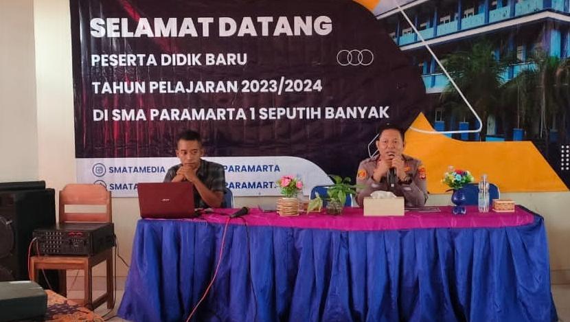 Edukasi Tertib Berlalulintas, Polisi Masuk Sekolah di Lampung Tengah