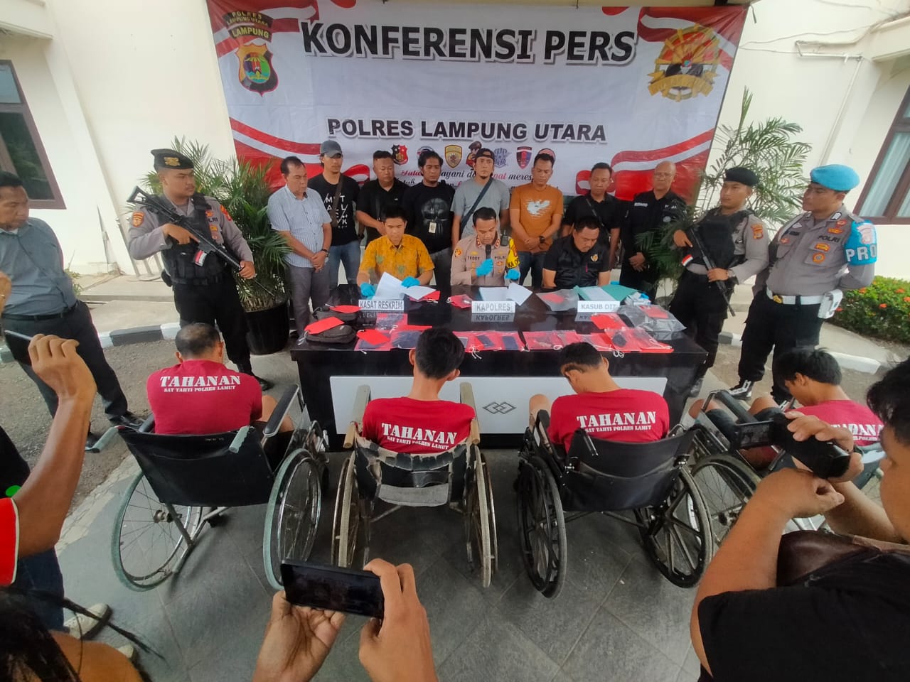 Dor! 4 Perampok Tumbang di Tangan Tekab 308 Polres Lampung Utara