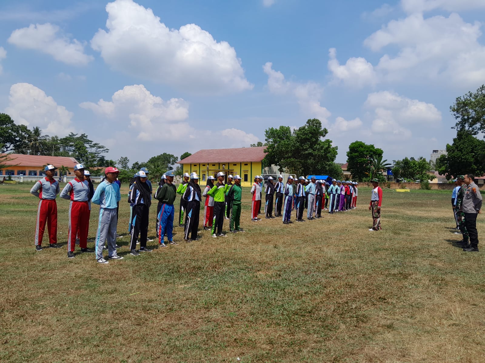 Semangat! Puluhan Paskibraka Seputih Mataram Lampung Tengah Giatkan Latihan