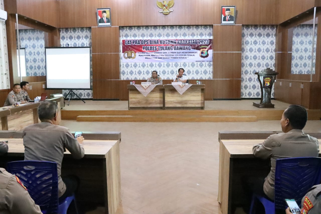 Siap-siap, Polres Tulang Bawang Lakukan Operasi Bina Kusuma, Ini Sasaran dan Waktunya