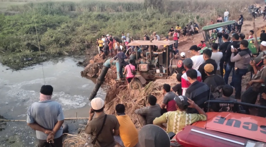 Niat Hati Bantu Korban Kecelakaan, Warga Tulang Bawang Hilang Tenggelam di Embung