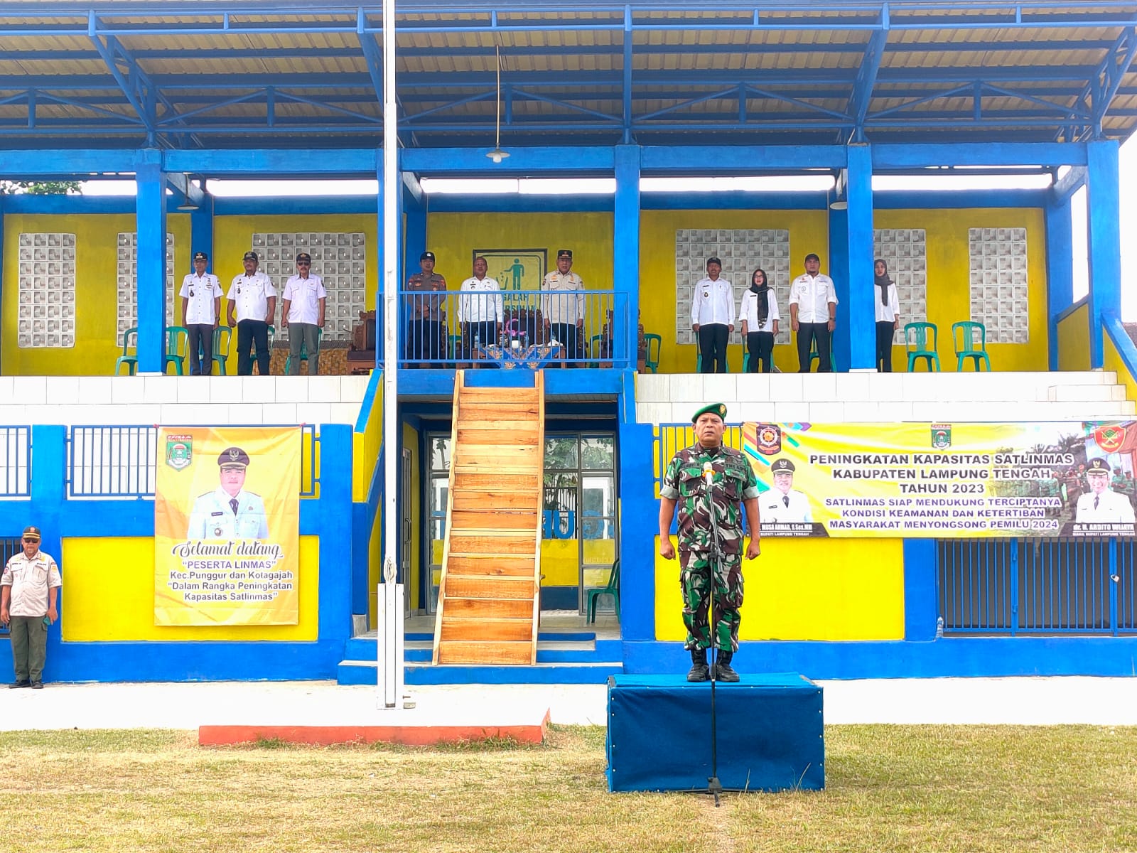 Jelang Pemilu 2024, 498 Linmas Punggur dan Kota Gajah Lampung Tengah Tingkatkan Kemampuan