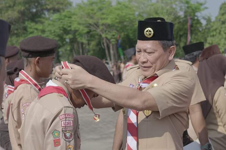 Jadi Pembina Upacara Peringatan Hari Pramuka ke 62, Ini Pesan Penting Pj Bupati Tulang Bawang