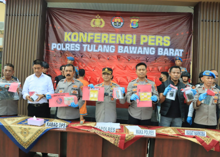 Catut Nama Pejabat Polri, 3 Bandar Narkoba Ditangkap Polres Tulang Bawang Barat, BB Puluhan Paket Sabu 