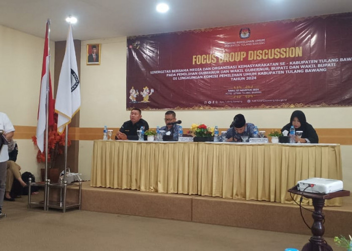 KPU Tulang Bawang Gelar Diskusi dengan Media dan Ormas, Ini yang Dibahas