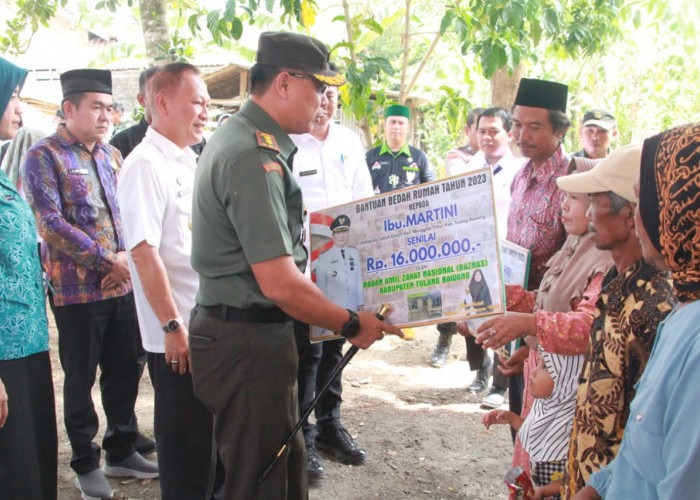 4 Unit Rumah Warga Dibedah Hasil Bantuan Program Baznas Sejahtera, Begini Kata Dandim Tulang Bawang