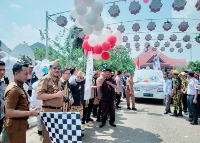 Tiba di Lampung Tengah, Bendera Kirab Pemilu Nginep 7 Hari