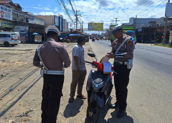 135 Pengguna Jalan Ditindak Satlantas Polres Tulang Bawang, Didominasi Tidak Gunakan Helm