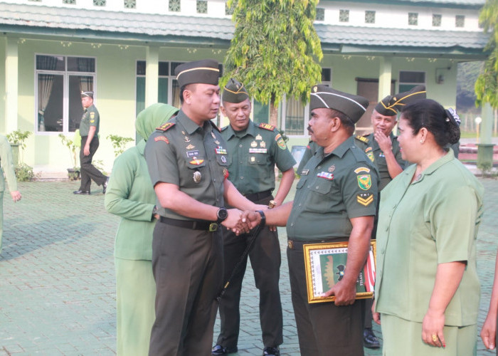 Dandim Tulang Bawang Pimpin Tradisi Masuk Satuan, Begini Pesannya