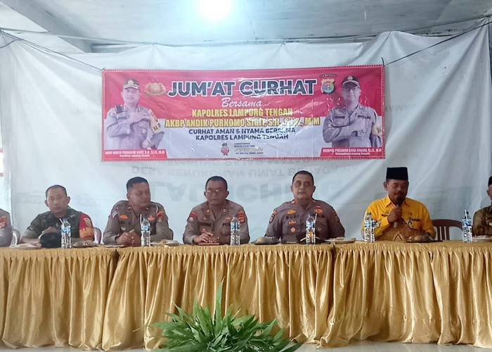 Jumat Curhat di Seputih Mataram, Polres Lampung Tengah Ingatkan Warga Tidak Mudah Terprovokasi