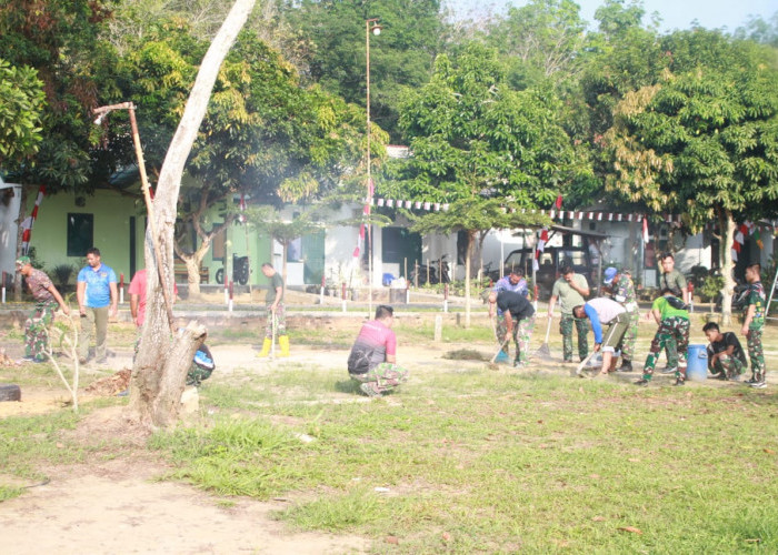 Sambut HUT RI ke 78, Begini Potret Gotong Royong Ala Kodim Tulang Bawang