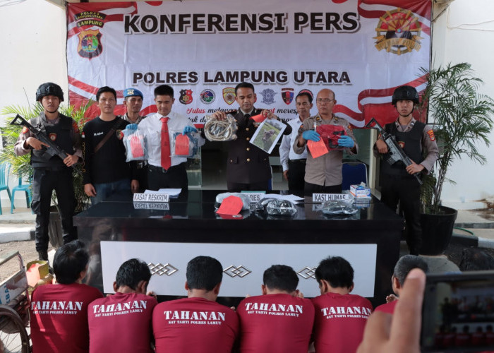 Polres Lampung Utara Rilis 9 Hasil Ungkap Kasus Kejahatan Pada Hari Kemerdekaan, Satu Pelaku di Tembak