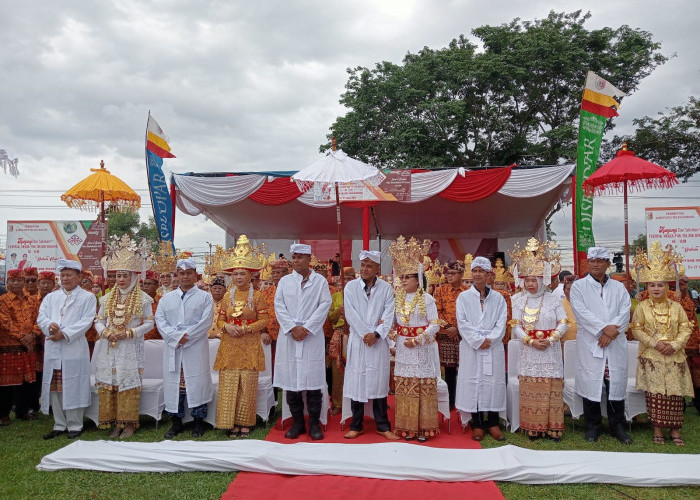 Pemkab Tulang Bawang Gelar Festival Megou Pak 2024, Pj Bupati dan Forkopimda Dapat Gelar Adat