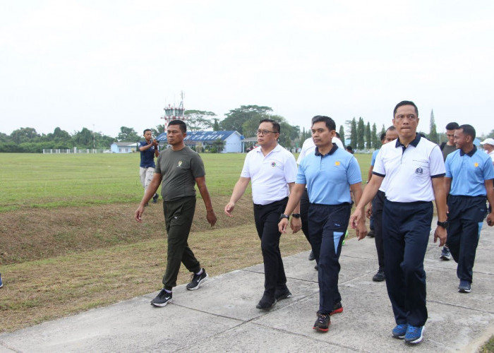 Terbukti Kompak, 4 Pimpinan TNI Polri di Lampung Olahraga Bareng