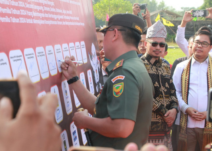 Hadiri Kirab Bendera Pemilu, Begini Penekanan Dandim Tulang Bawang Soal Netralitas