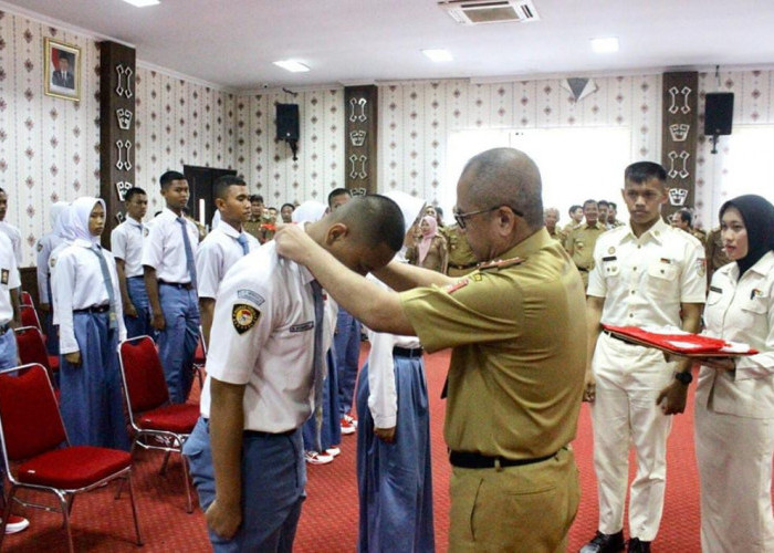 Sekda Tulang Bawang Lantik 33 Orang Calon Paskibraka Terpilih, Diminta Segera Adaptasi