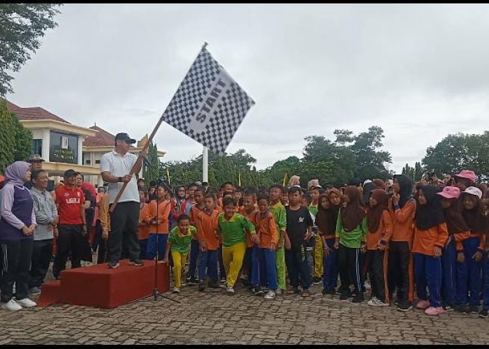 Semarak HUT Tulang Bawang ke 27, Ratusan Peserta Ikuti Jalan Sehat