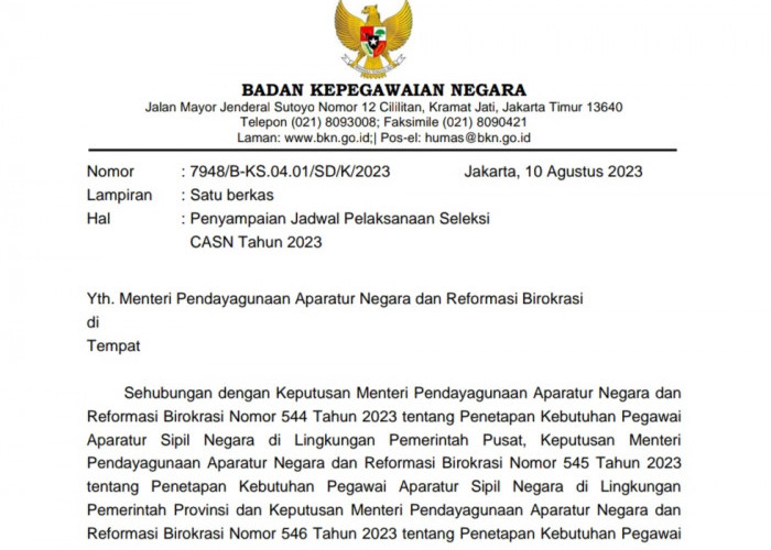 Jadwal Rekrutmen CPNS dan PPPK Beredar Luas, Begini Kata BKD Lampung Soal Kebenarannya