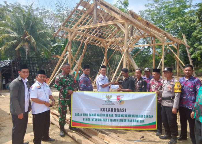 Alhamdulillah, Korban Kebakaran Rumah di Tulang Bawang Barat Dapat Bantuan Uang Dari Baznas, Segini Nilainya