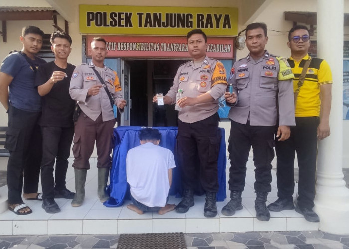 Sering Mengamuk dan Meresahkan Warga, Polsek Tanjung Raya Mesuji Tangkap Pemuda Ini