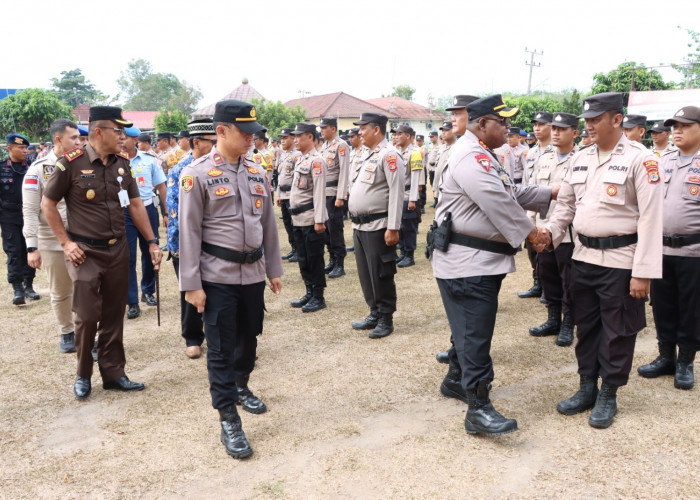 Amankan Pilkakam Serentak Tulang Bawang, Ratusan Personel Gabungan Diterjunkan