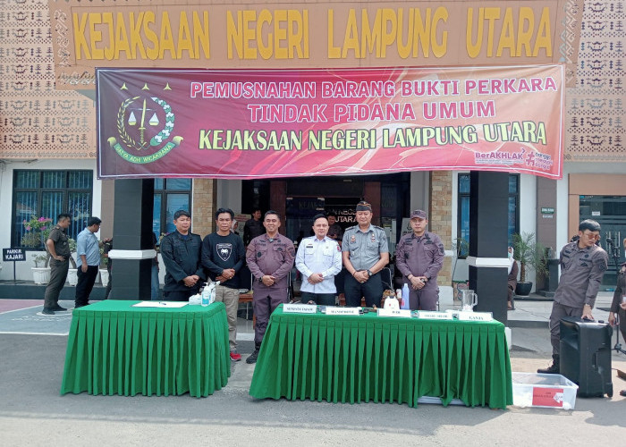 Kejari Lampung Utara Musnahkan Barang Bukti Sabu Seberat 60,269 Gram 