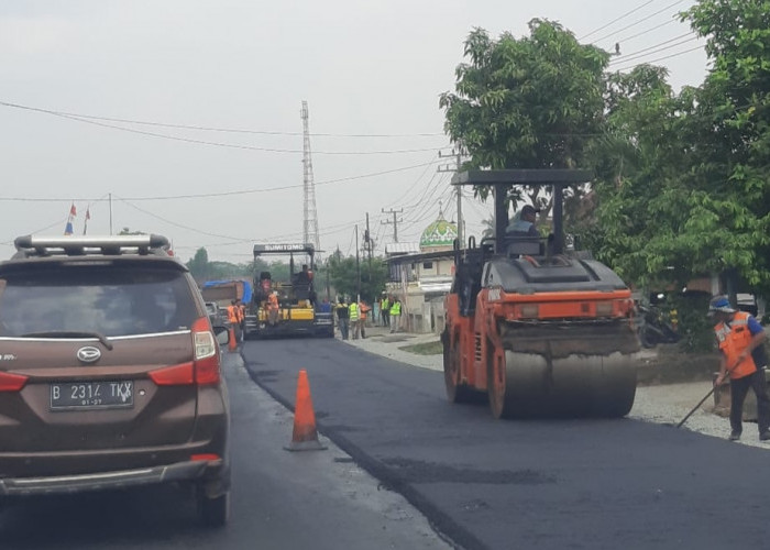 Hati-Hati, Ada Perbaikan Jalan Lintas Sumatera di Lampung Tengah, Ini Lokasinya