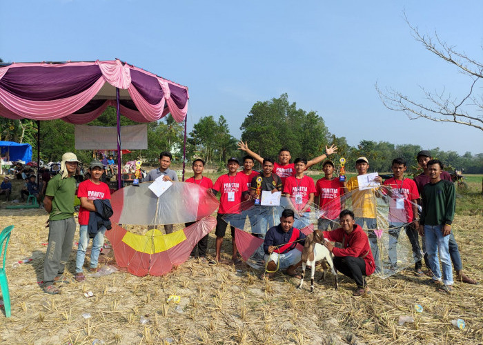 Berhadiah Kambing, Pemuda Kampung Penawar Baru Tulang Bawang Manfaatkan Kekeringan Sawah Jadi Lokasi Lomba