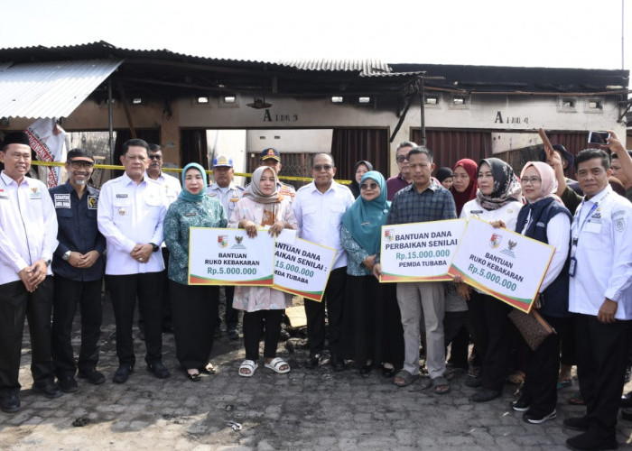 Pj. Bupati Tulang Bawang Barat M. Firsada Dampingi Pj. Gubernur Lampung Samsudin Tinjau Pasar Panaragan Jaya