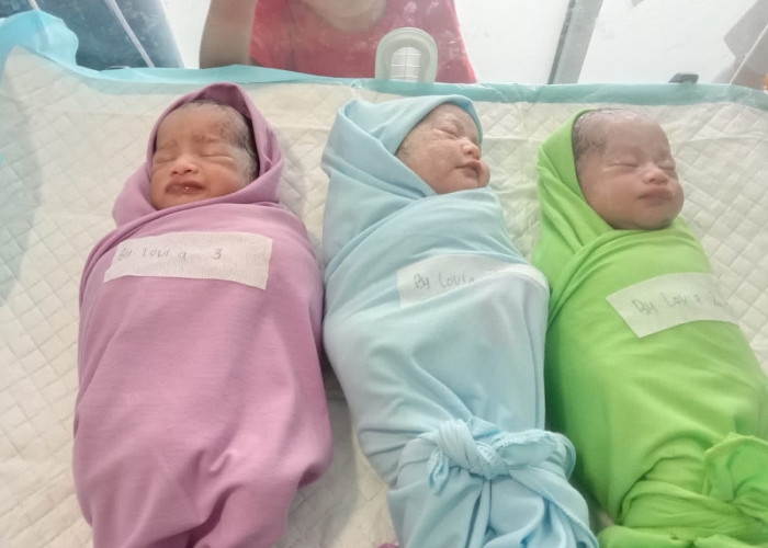 Subhanallah, Perdana Bayi Kembar 3 Lahir di Way Kanan Lampung