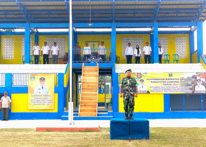 Jelang Pemilu 2024, 498 Linmas Punggur dan Kota Gajah Lampung Tengah Tingkatkan Kemampuan